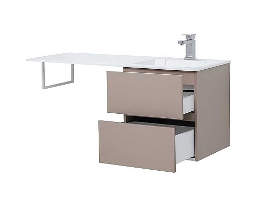 Тумба под раковину Aquanet Алвита 120 R 243661 подвесная Капучино