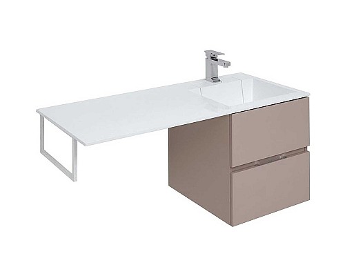 Тумба под раковину Aquanet Алвита 120 R 243661 подвесная Капучино