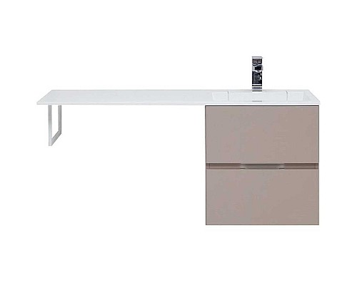 Тумба под раковину Aquanet Алвита 120 R 243661 подвесная Капучино