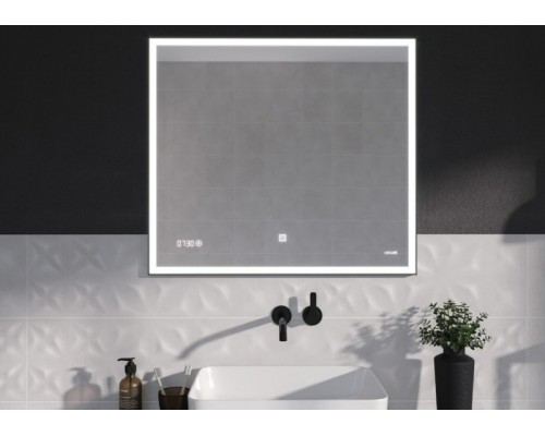 Зеркало Cersanit Led 011 Design 80 с подсветкой с часами