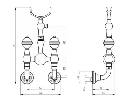 Смеситель для душа Migliore Cristalia 18582 Бронза