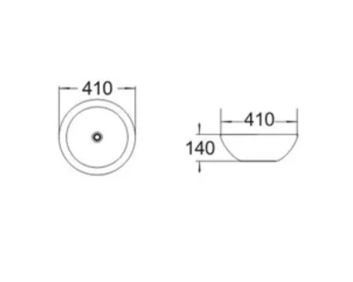 Раковина-чаша Comforty 41 J2056S Серебро