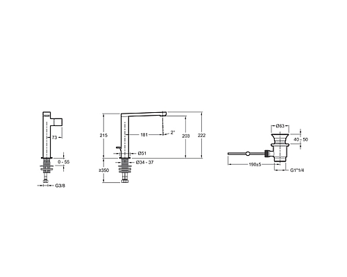 Смеситель для раковины Jacob Delafon E73159-TT