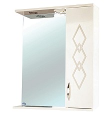 Зеркало со шкафом Bellezza Элеганс 55 R 4618608521078 с подсветкой Бежевое