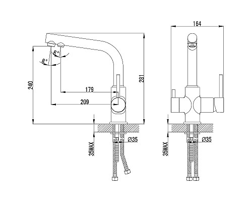 Смеситель для кухни Lemark Comfort LM3061PGR Грей