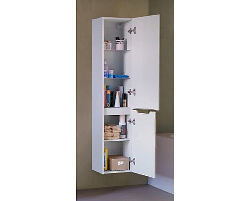 Шкаф пенал Jorno Slide 33 Sli.04.150/P/W подвесной Белый