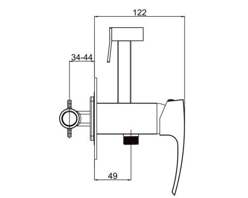 Гигиенический душ со смесителем Gappo G07-6 G7207-6 Черный матовый