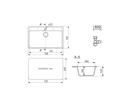Кухонная мойка Ulgran U-600-307 терракот