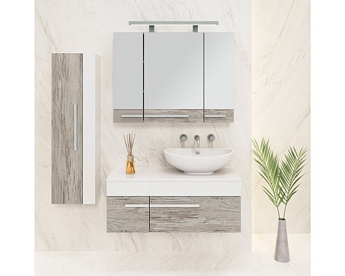 Тумба под раковину Runo ВУДЛАЙН 100 00-00001011 подвесная