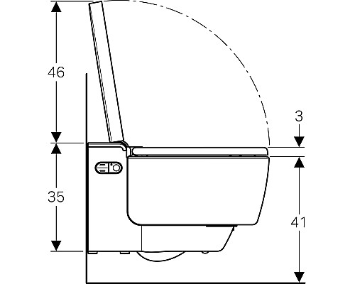 Подвесной унитаз-биде Geberit AquaClean Mera Comfort 146.214.11.1 с системой удаления запахов