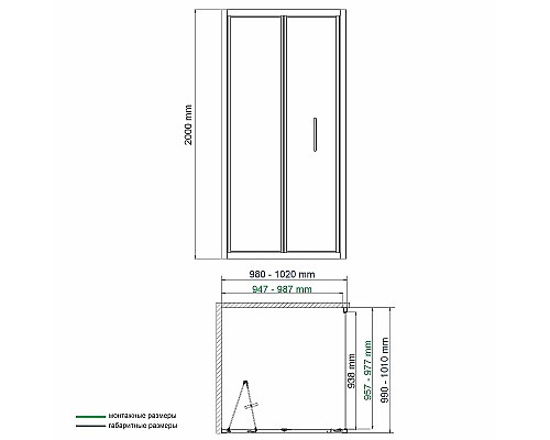 Душевой уголок WasserKRAFT Weser 100x100 78F19 профиль Хром стекло прозрачное