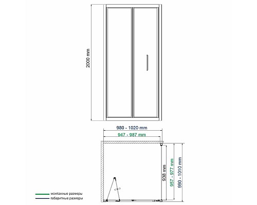 Душевой уголок WasserKRAFT Weser 100x100 78F19 профиль Хром стекло прозрачное