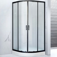 Душевой уголок Royal Bath НК 90х90 RB90HK-C-BL профиль Черный стекло матовое