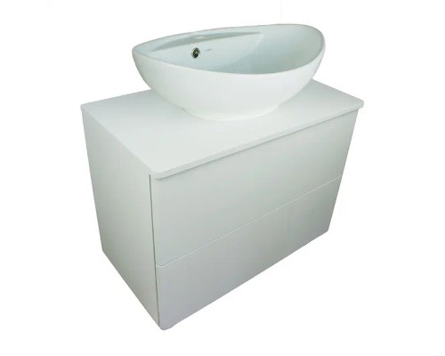 Тумба под раковину Orange Otto Ot-75TuGLASS подвесная Белый глянцевый