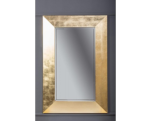 Зеркало Chelsea 800х1200 поталь золото с подсветкой ВЫПУКЛОЕ
