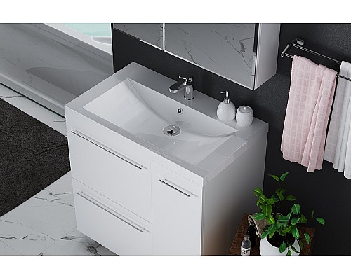 Тумба под раковину 1MarKa Соната 90Н У83680 Белый глянец