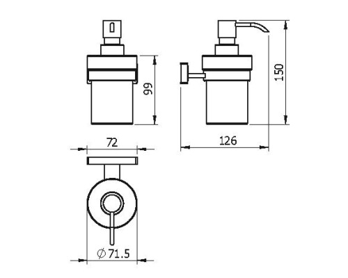 Диспенсер керамика к стене LANGBERGER 10921A