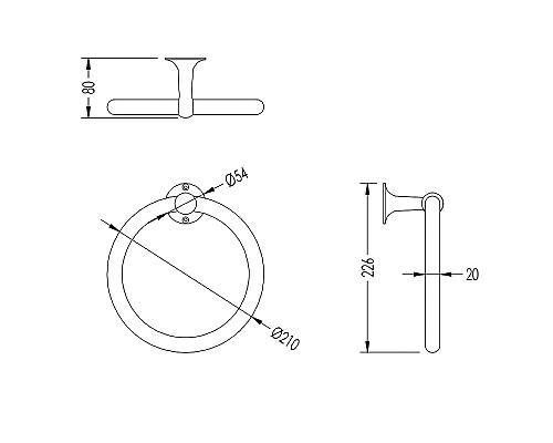 Кольцо для полотенец Devon&Devon New York NY107CR Хром