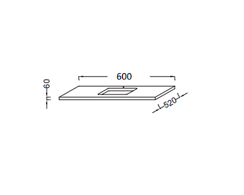 Столешница под раковину Jacob Delafon Parallel 60 EB53-0600-E10 Квебекский дуб