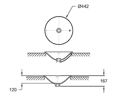 Раковина Jacob Delafon Carillon 45 E96118-0 Белая