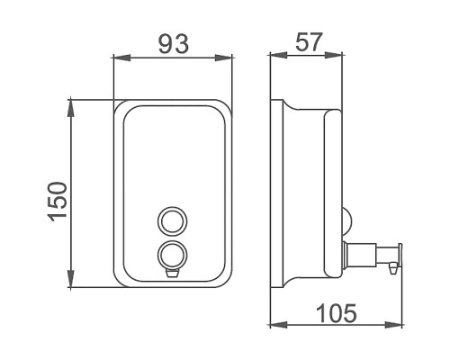Дозатор для жидкого мыла Haiba HB401 Хром