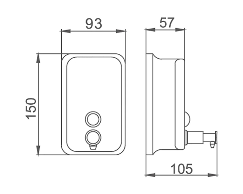 Дозатор для жидкого мыла Haiba HB401 Хром