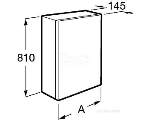 Зеркальный шкаф Roca UP 60 L ZRU9303015 белый глянец