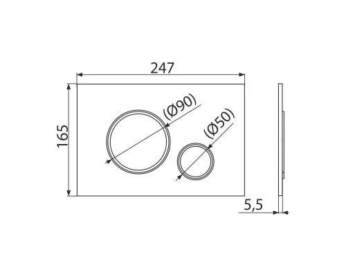 Кнопка смыва AlcaPlast THIN M771 хром матовый, хром глянцевый