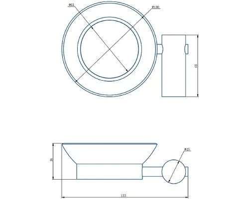 Мыльница Haiba HB8402-4 Бронза