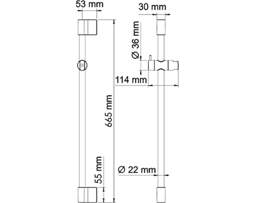 Душевая штанга WasserKRAFT Aisch A190 Золото матовое