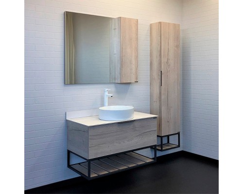 Тумба с раковиной Comforty Порто 90 00-00009322 подвесная Дуб дымчатый