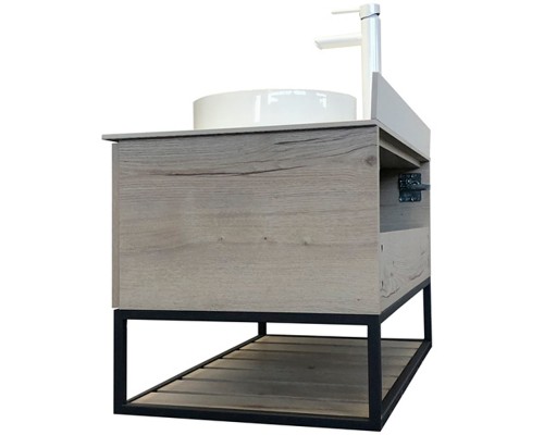 Тумба с раковиной Comforty Порто 90 00-00009322 подвесная Дуб дымчатый