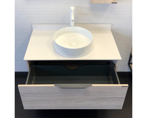 Тумба с раковиной Comforty Порто 90 00-00009322 подвесная Дуб дымчатый