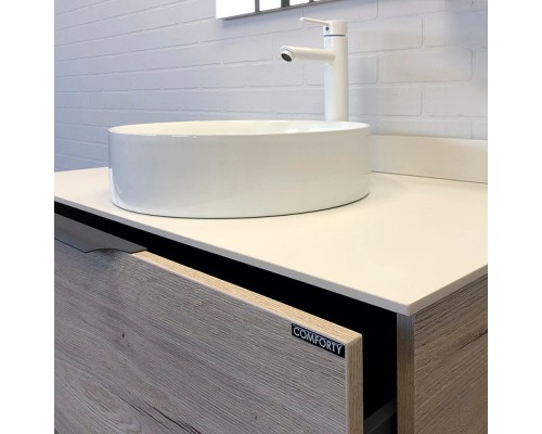 Тумба с раковиной Comforty Порто 90 00-00009322 подвесная Дуб дымчатый