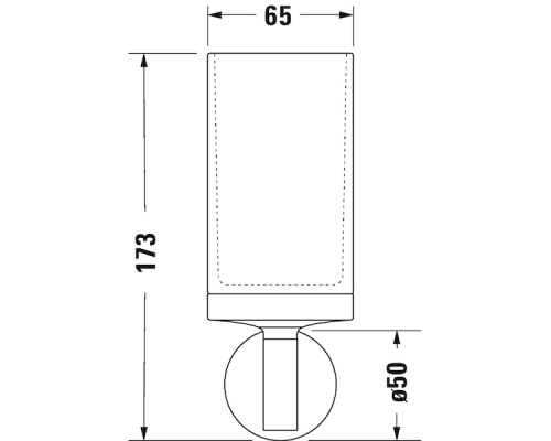 Стакан для зубных щеток Duravit Starck T 0099311000 Хром