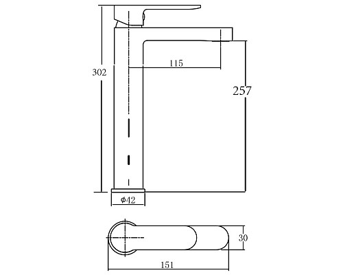 Смеситель Aquanet AF300-11B