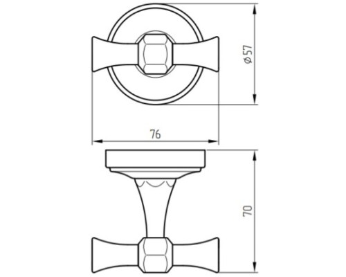 Двойной крючок Migliore Fortuna 27706 Хром