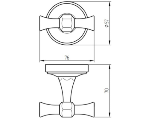 Двойной крючок Migliore Fortuna 27706 Хром