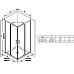 Душевой уголок Ravak Blix BLSRV2-90 90x90 X1LM70300Z1 профиль Черный стекло Transparent