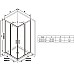 Душевой уголок Ravak Blix BLSRV2-90 90x90 X1LM70300Z1 профиль Черный стекло Transparent