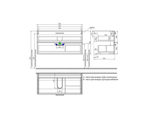 Тумба с раковиной IDDIS Brick 100 подвесная белая BRI10W1i95K