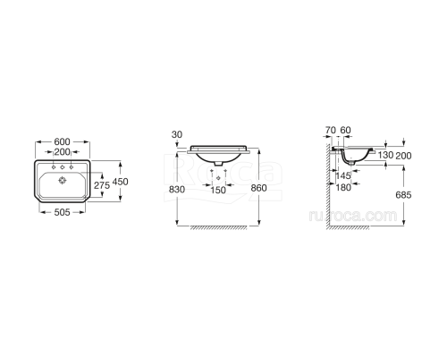 Раковина Roca Carmen 60х45 3270A5003