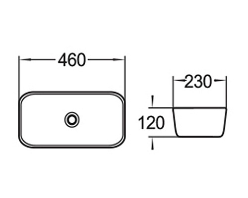 Раковина керамическая накладная SantiLine SL-1050