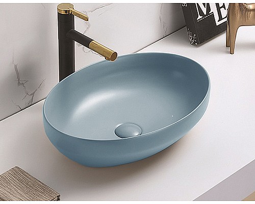 Раковина-чаша CeramaLux 50 78590MHL Голубая матовая