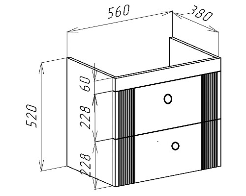 Тумба под раковину Bellezza Виана 60 4633809270013 подвесная Белая