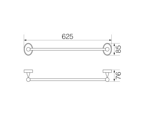 Полотенцедержатель Veragio Bonjour 60 хром
