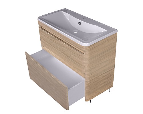 Тумба под раковину напольная Style Line Атлантика 90 СС-00002218 ясень перламутр