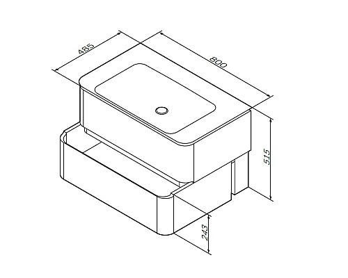 База под раковину подвесная AM.PM Sensation M30FHX0802NF 800 мм