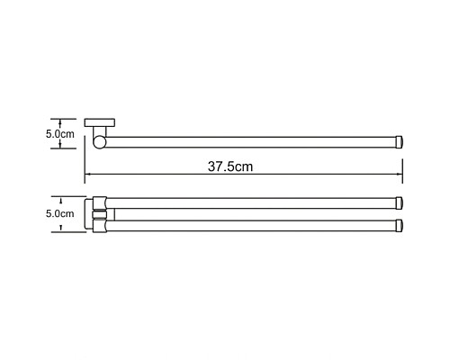 Полотенцедержатель WasserKRAFT Dill K-3931 поворотный Хром
