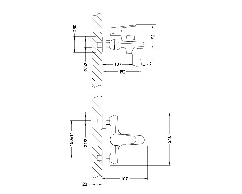 Смеситель для ванны Lemark Point LM0314C Хром